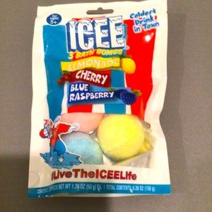 4/$30 3 ICEE Bath Bombs Lemon Cherry Raspberry